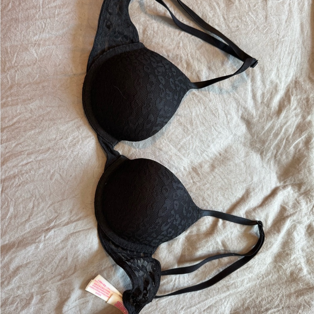 Victoria's Secret Black Patterned Bra